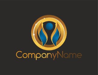 Projekt logo dla firmy złota postać | Projektowanie logo